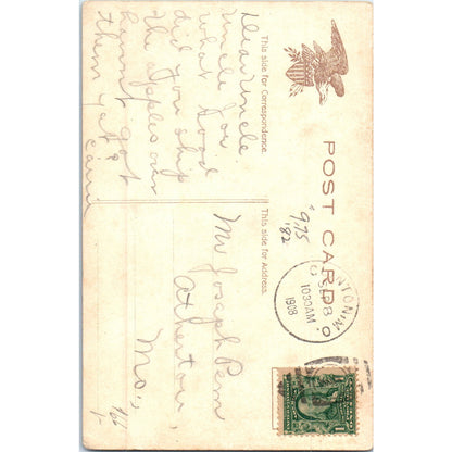 Resolved to Capture a Man c1908 Victorian Tinted Original Postcard P2-8