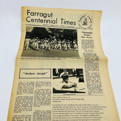 1970 Farragut Centennial Times Supplement Navy Band Parade Farragut Iowa D2