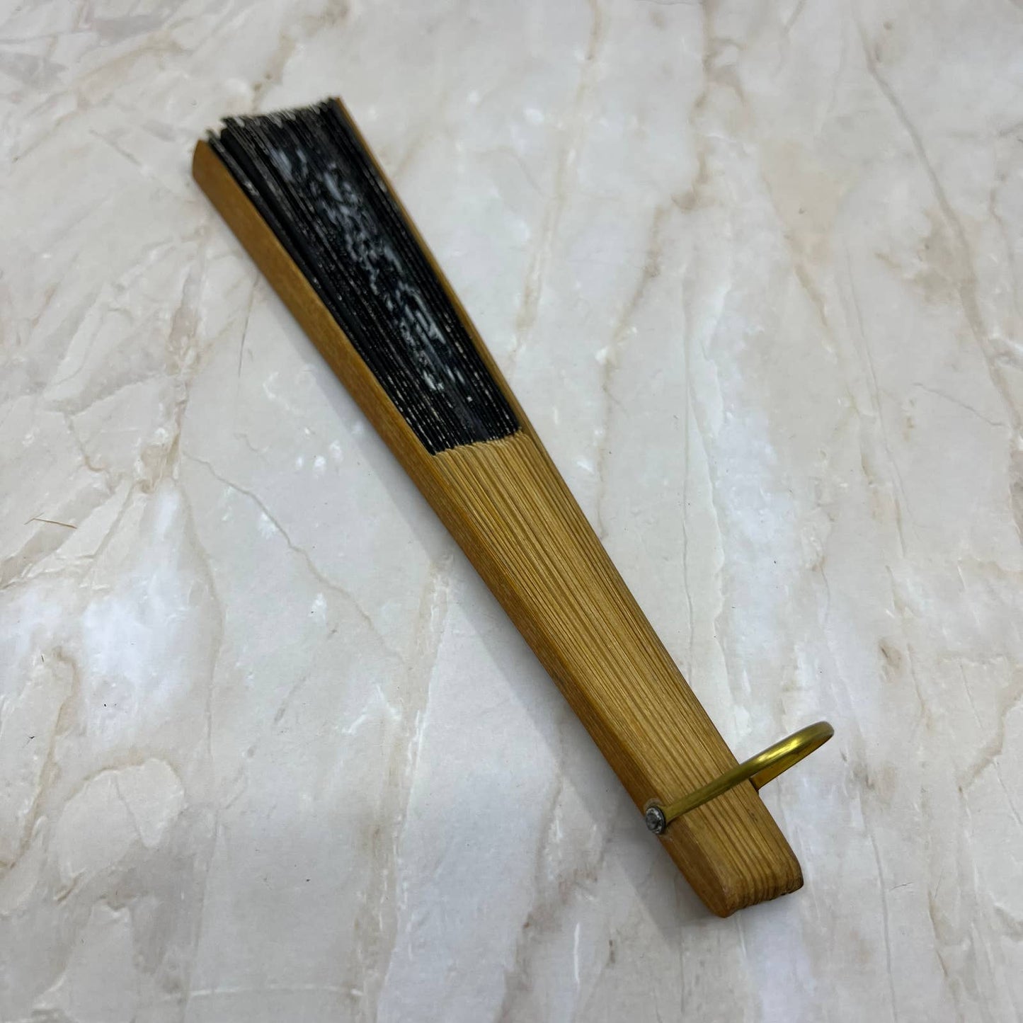 Vintage Hand Painted Asian Bamboo Fan TI7-S1