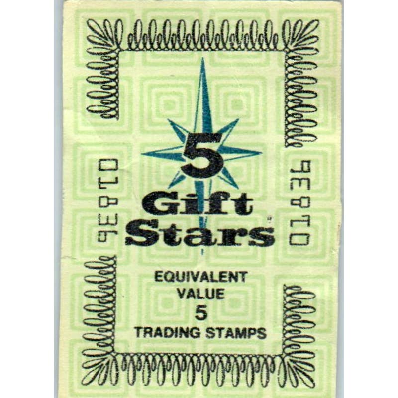 Vintage Old Gold Cigarettes Gift Star "5" Trading Stamp Coupon SE5