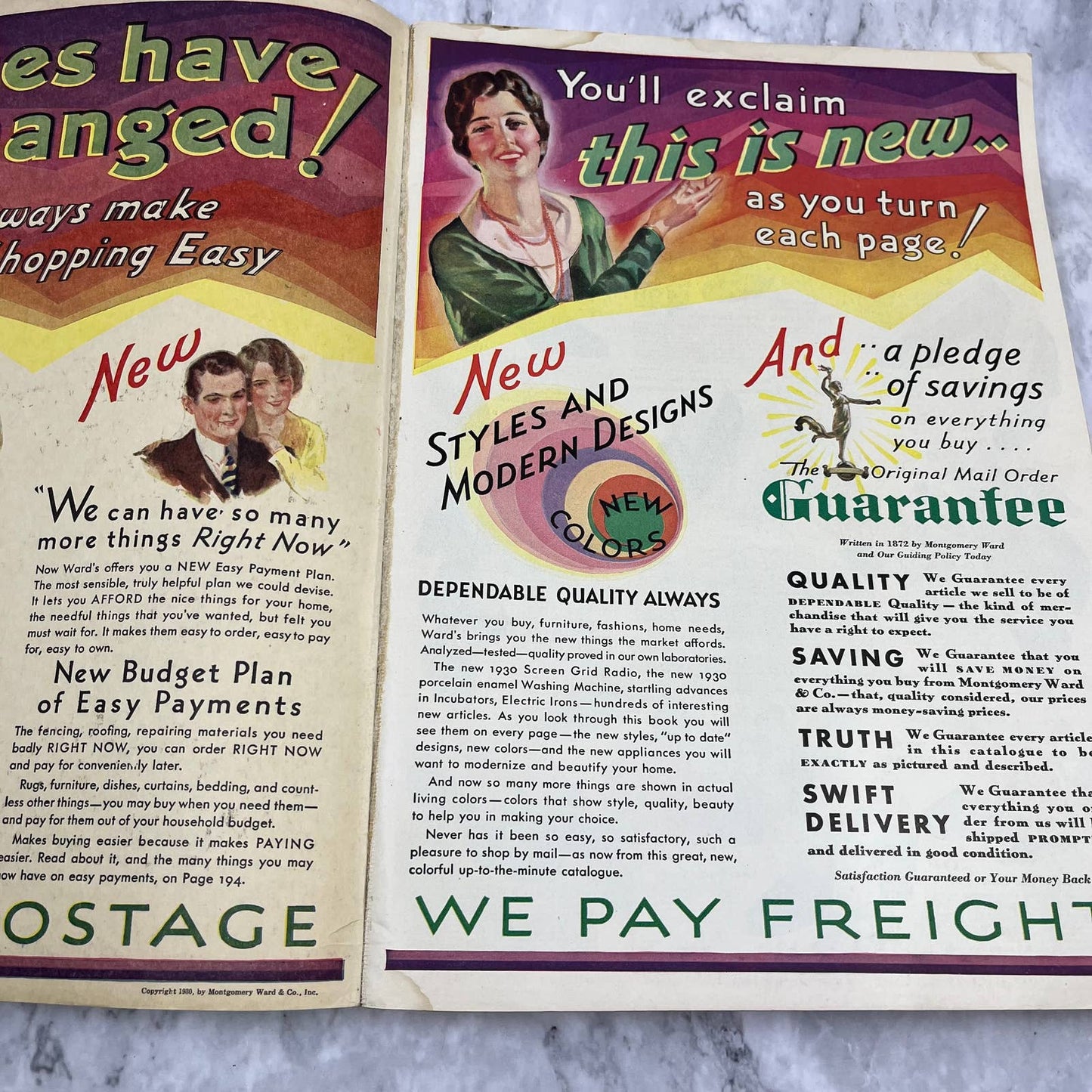Original 1930 Montgomery Ward Spring & Summer Catalog 551 Pages St. Paul MN TJ5