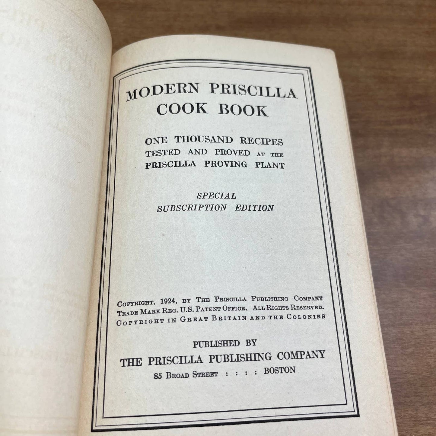 Modern Priscilla Cookbook Special Edition 1924 Book 1000 Home Tested Recipes TH4