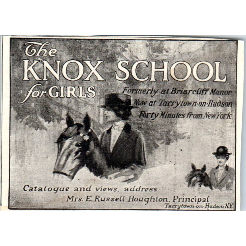c1920 Harper's Ad - Knox School for Girls Mrs. Russell E. Houghton Terrytown EA3