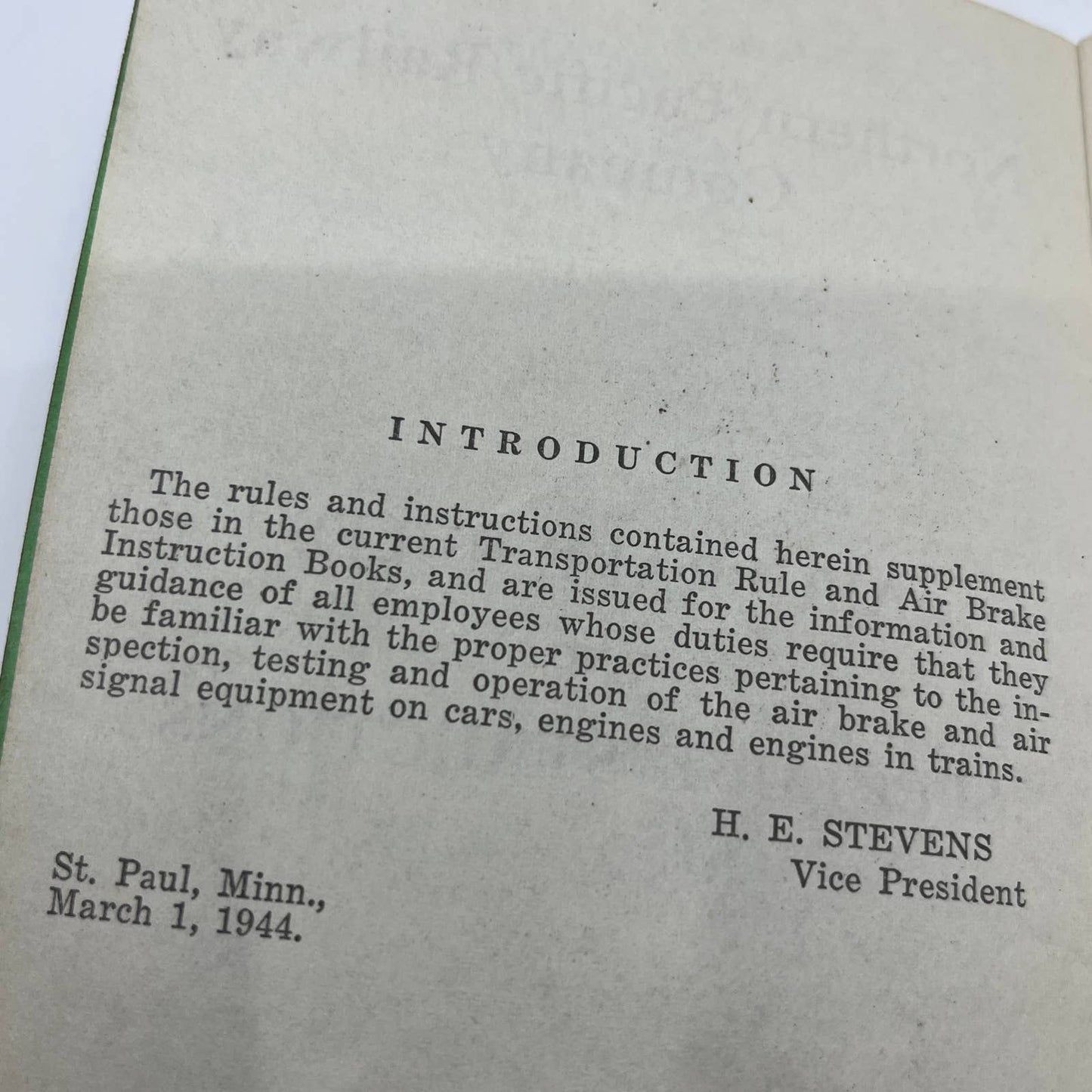 1944 Northern Pacific Railway Air Brake Rules & Special Instructions Booklet TG6