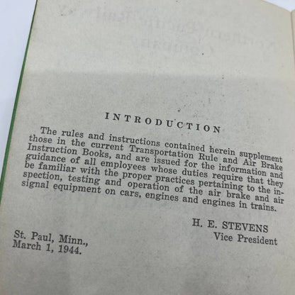 1944 Northern Pacific Railway Air Brake Rules & Special Instructions Booklet TG6