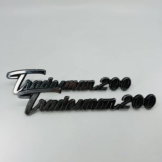 1969 -1977 Set of 2 Dodge Van Tradesman 200 Nameplate Badge PAIR 2956457 SB6