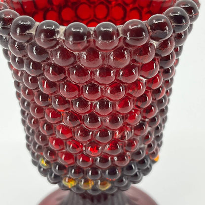 Vintage 1960s AMBERINA Hobnail Votive Candle Holder Tealight Goblet Repaired TB3