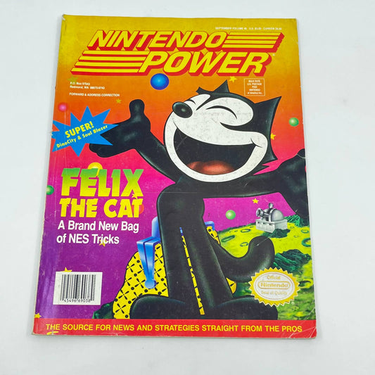 Nintendo Power Magazine September 1992 #40 Felix the Cat No Poster TE9