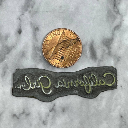Vintage Printing Letterpress Printers Block Plate California Girl Inc TJ58