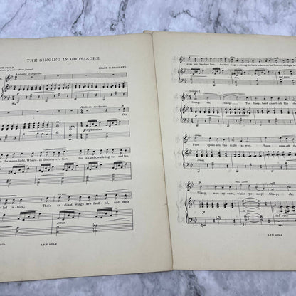 1900 Sheet Music The Singing in God's Acre Frank H. Bracket Eugene Field TH1