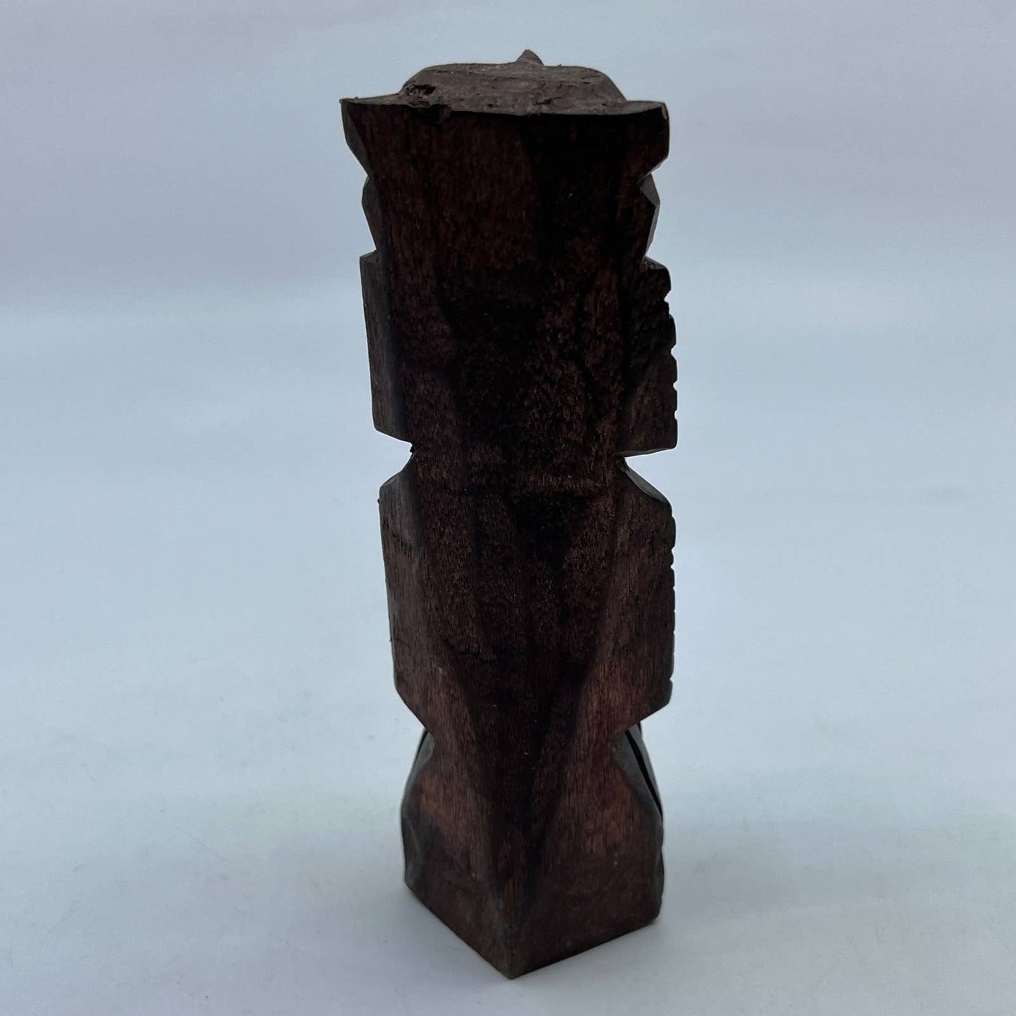 Vtg Mexican Pre Columbian Aztec Maya Priest Wood Totem Yucatan Mexico 6" TH7-2