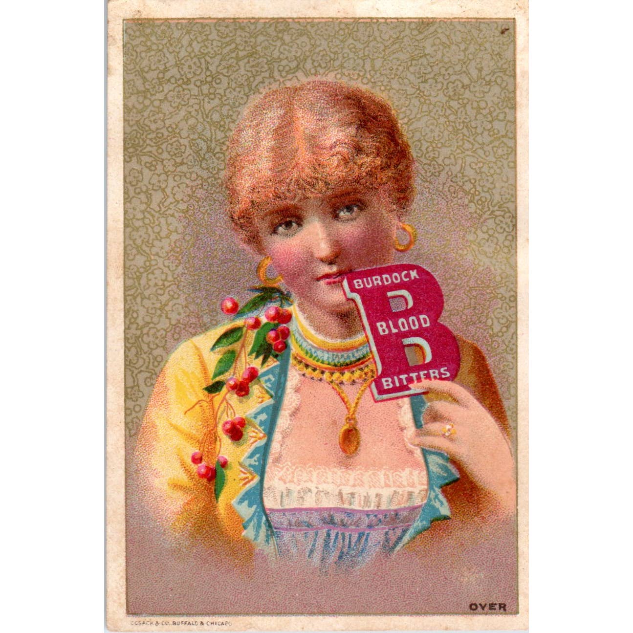 1880s Victorian Trade Card Burdock Blood Bitters Quack Medicine SF2