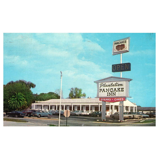 Vintage Postcard - Plantation Pancake Inn Ocala Florida 1968 TJ7-1