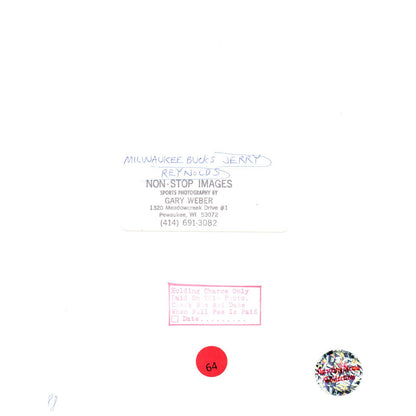 1988 Press Photo Basketball NBA Milwaukee Bucks Jerry Reynolds 8x10" AD3