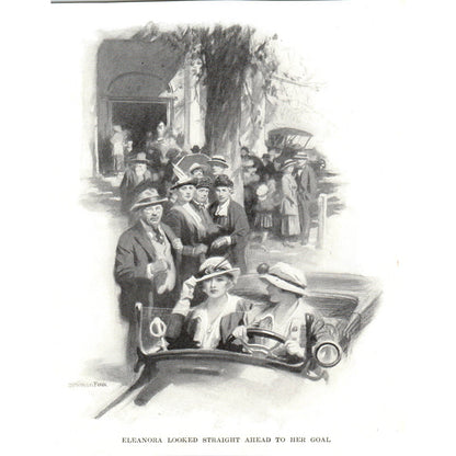 Elanora Looked Straight Ahead to Her Goal - 1921 Original Illustration TJ7-S