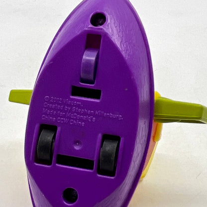 SpongeBob Paddling In A Purple Canoe McDonald's 2012 Plastic Happy Meal Toy TI4
