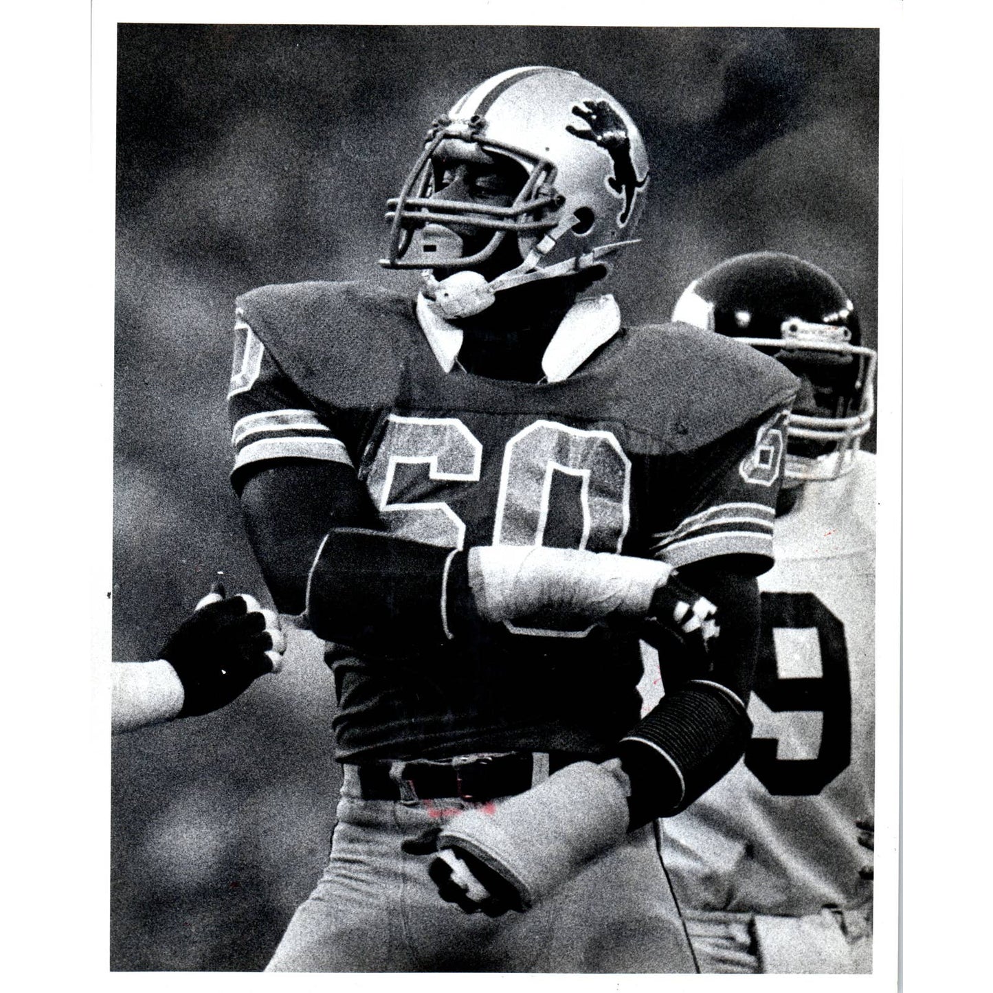 1980 Original Press Photo Football NFL Detroit Lions Al Bubba Baker 8x10" TK2-FP