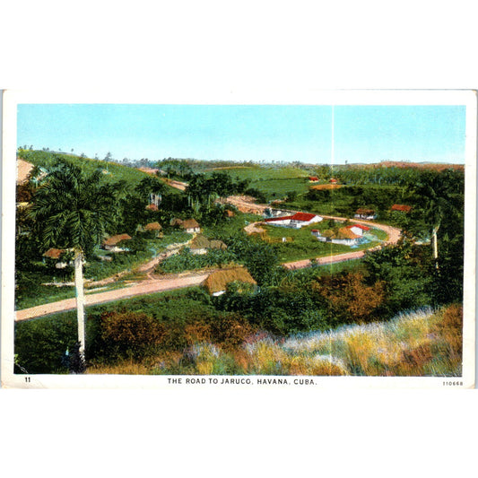 The Road to Jaruco Havana Cuba Original Postcard P3-1