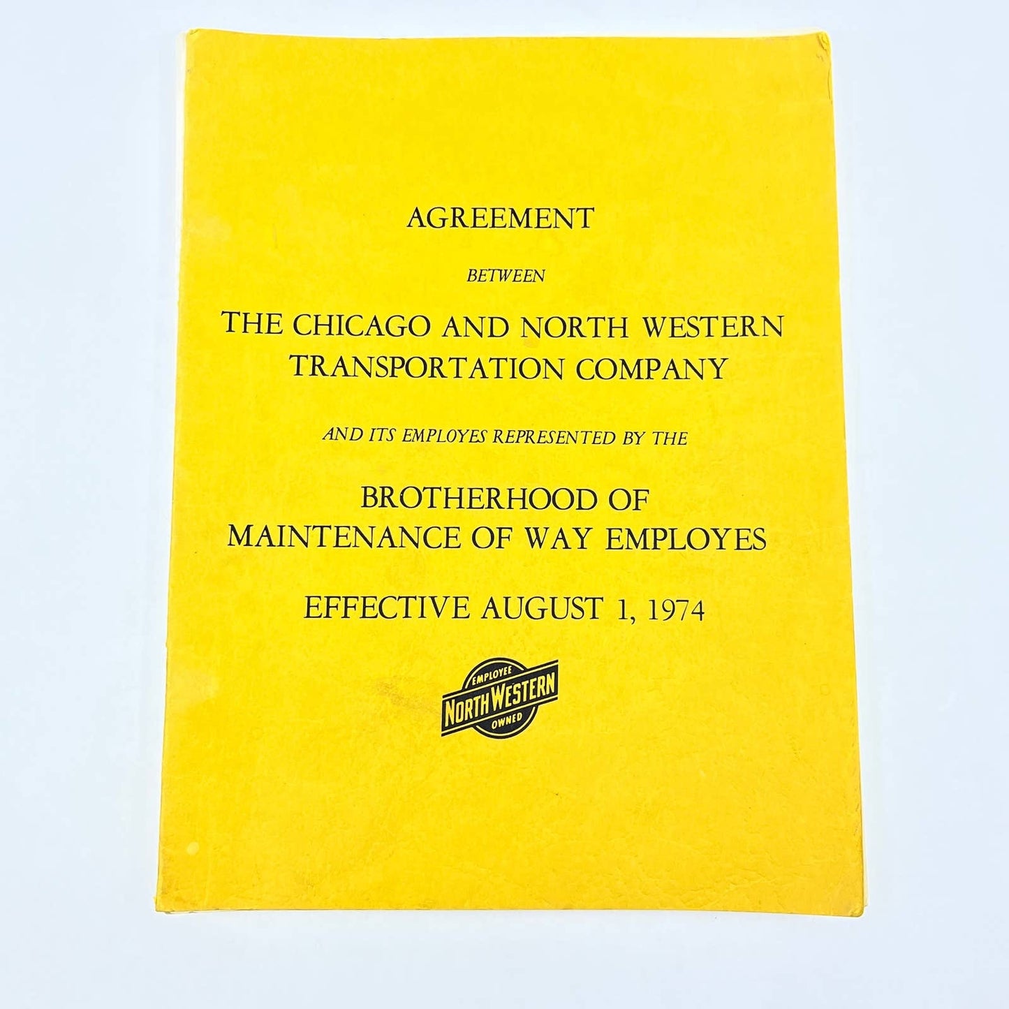 1974 Chicago Northwestern Railway Memorandum BoMoWE Booklet L4-6