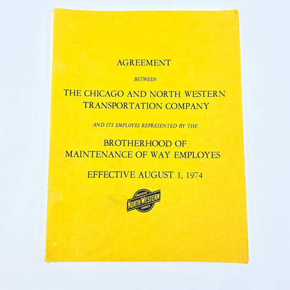 1974 Chicago Northwestern Railway Memorandum BoMoWE Booklet L4-6