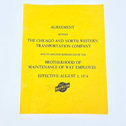 1974 Chicago Northwestern Railway Memorandum BoMoWE Booklet L4-6