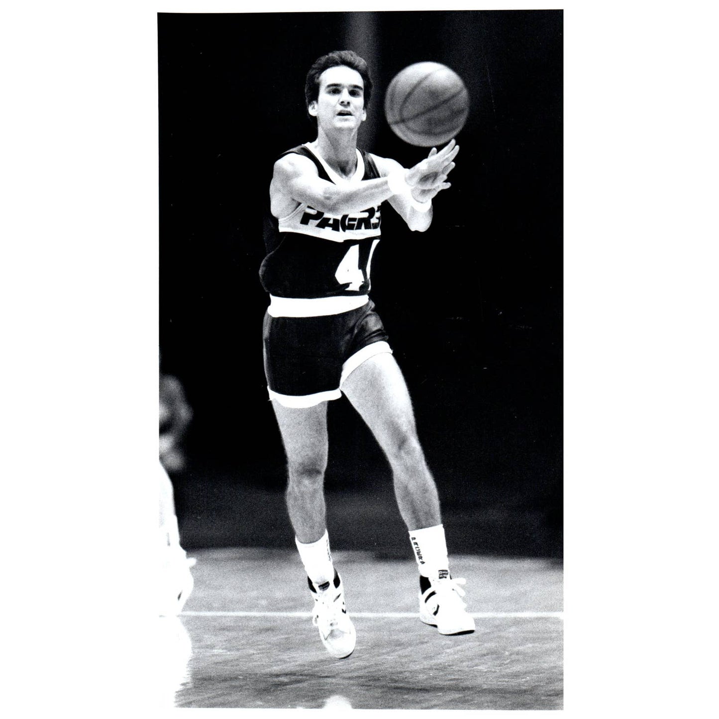 1986 Press Photo Basketball NBA Indiana Pacers Kyle Macy 6x10" AD3