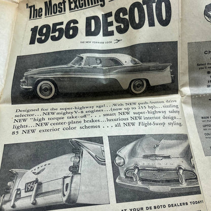 Vintage Cleveland News November 15, 1955 Airline Bomb Adlai Stevenson DeSoto B4
