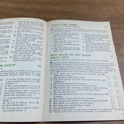 1969 Teasers and Tests from the Reader’s Digest Brain Teaser Booklet H4-4