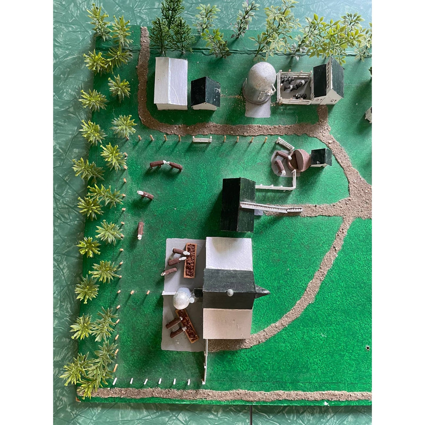 HUGE Vintage Handmade Farmstead Working Farm Miniature Scale Diorama