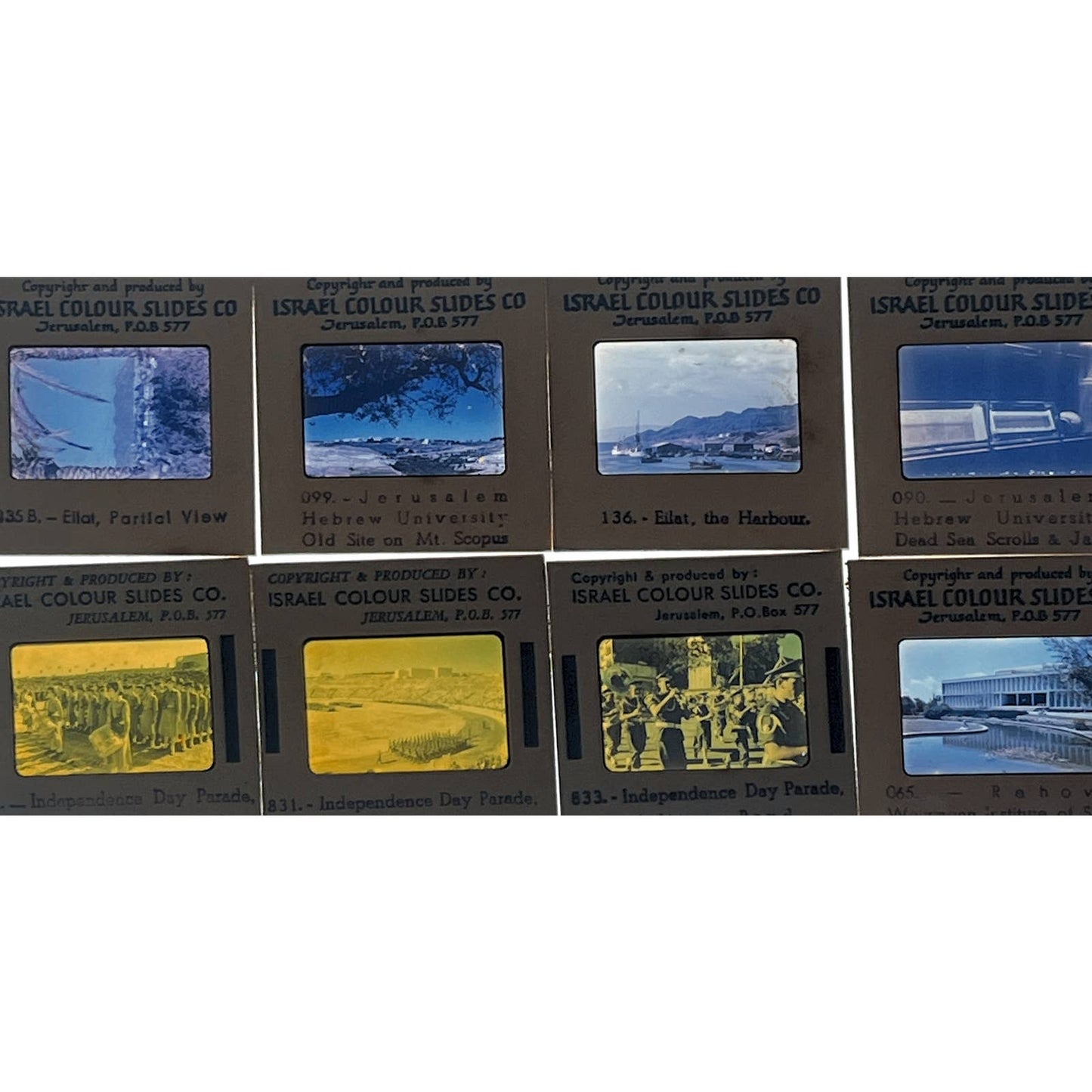 1960s Israel Colour Slides Co Lot of 8 Jerusalem 2x2 Travel Slides TK2-S-11