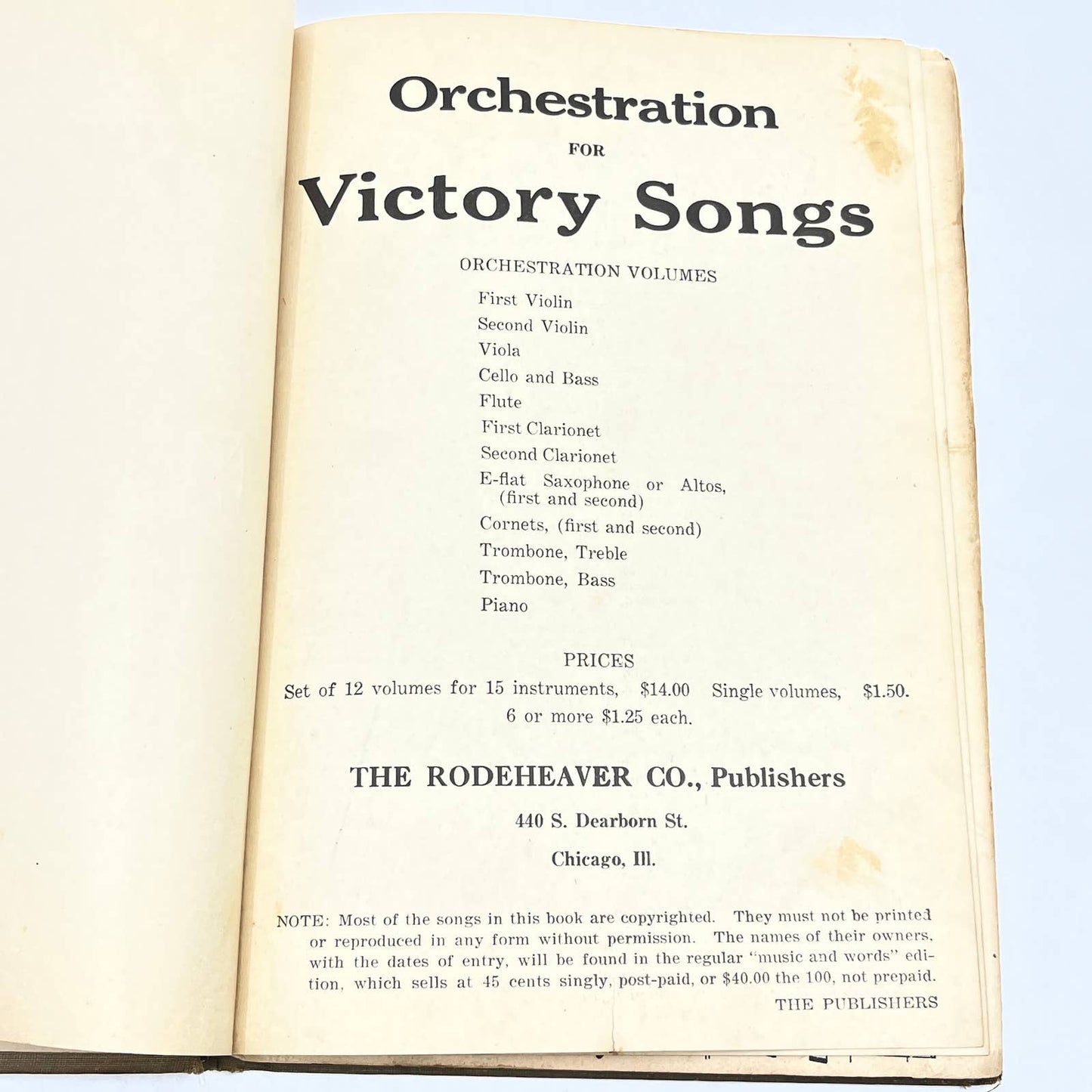 Victory Songs For Church, Sunday School Orchestration Trombone, Treble Clef TG4