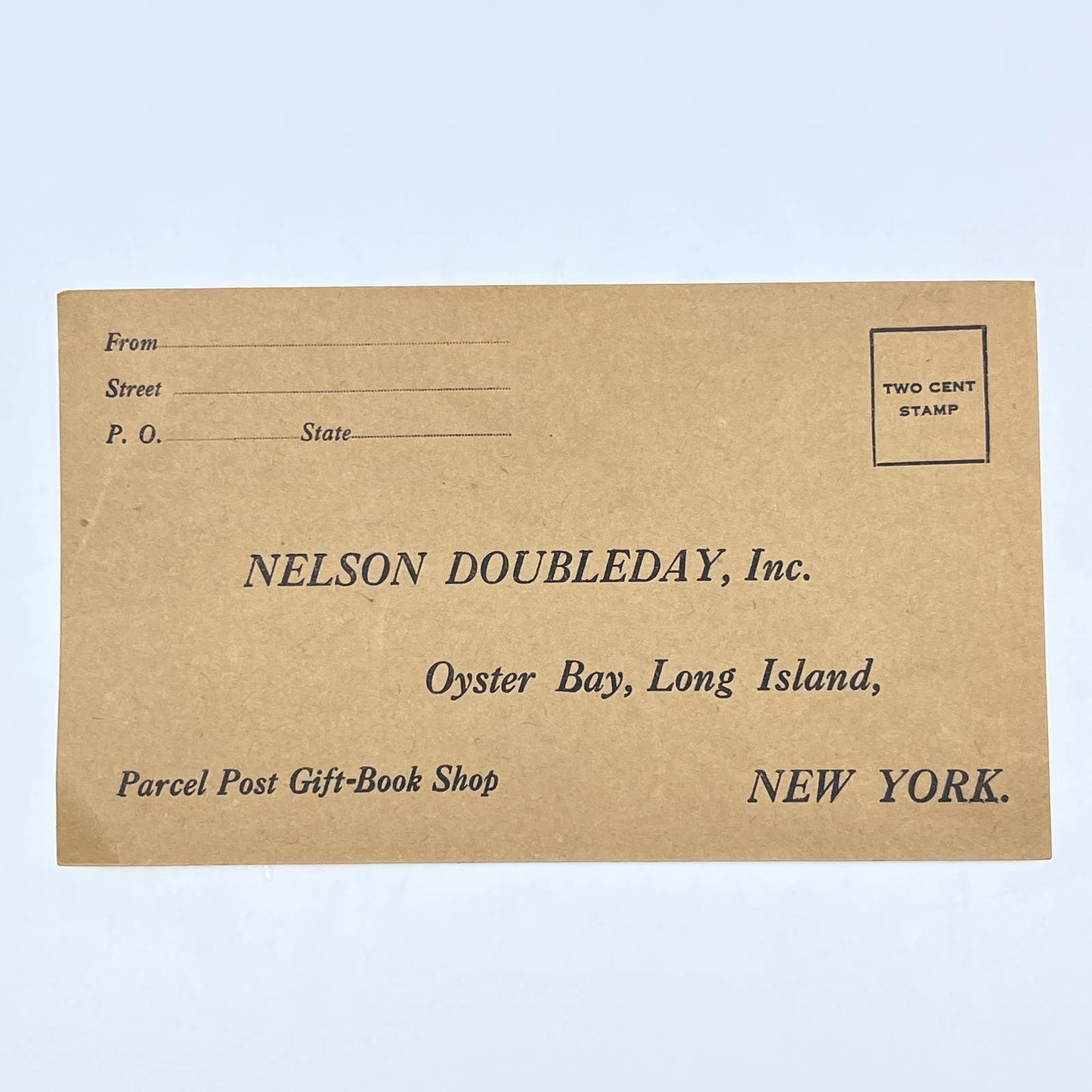 c1920 Envelope Nelson Doubleday Inc Oyster Bay Long Island NY AC1