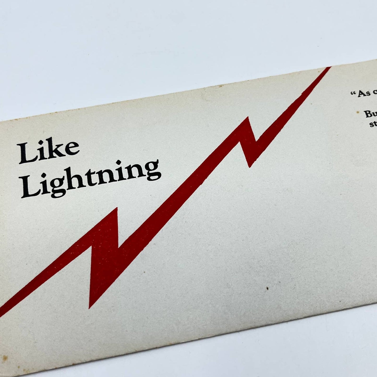 1920s Blotter Card Lightning Bolt DeMay’s Printing Jackson MI SC9