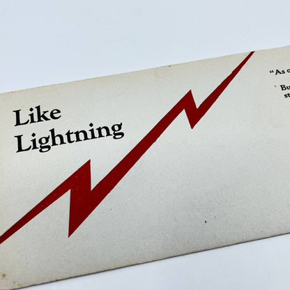 1920s Blotter Card Lightning Bolt DeMay’s Printing Jackson MI SC9