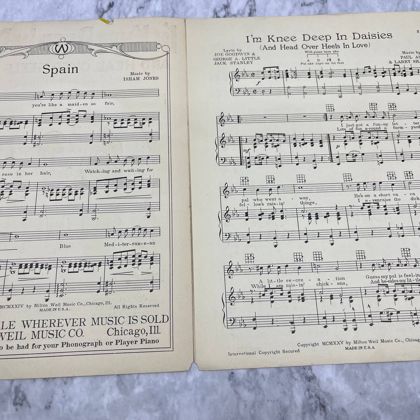 I'm Knee Deep In Daisies And Head Over Heels In Love sheet music 1925 TI1
