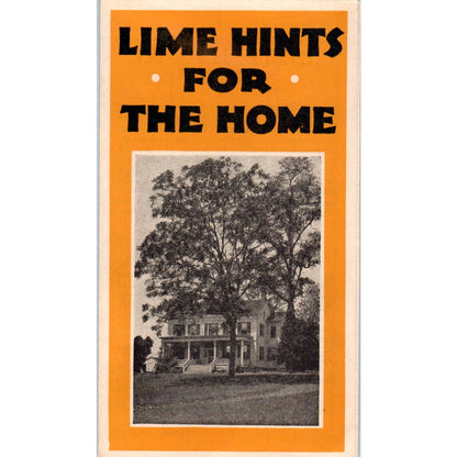 Vintage Info Brochure Lime Hints for the Home Whitewash Composting SE5