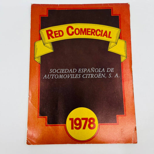 1978 Red Comercial Spanish Citroën Automobile Society Book of Members Dealers C1