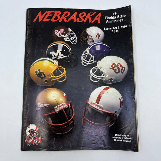 1986 Nebraska Cornhuskers vs. Florida State Gameday Football Program TH6