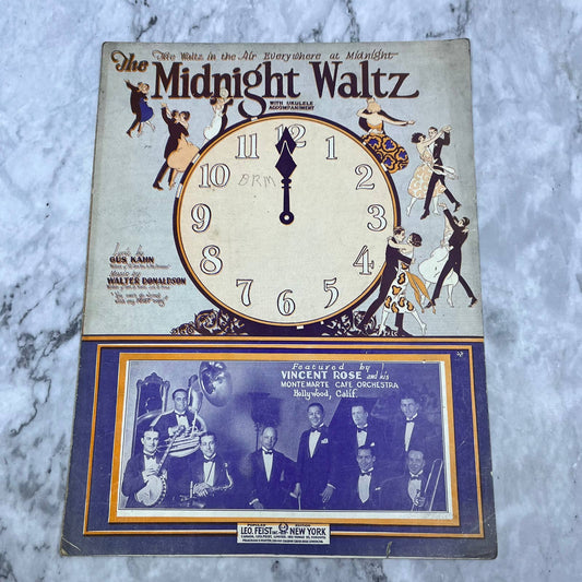 The Midnight Waltz 1925 Sheet Music Vincent Rose Walter Donaldson Gus Kahn TI1