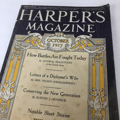 October 1917 Harper's Magazine How Battles are Fought Many Ads World War I