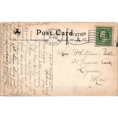 Antique Postcard Middle Falls of the Spokane River Spokane Washington TD9-W2