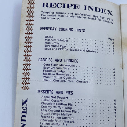 1960s Plain and Fancy Recipes PET Milk Company Cookbook TG6