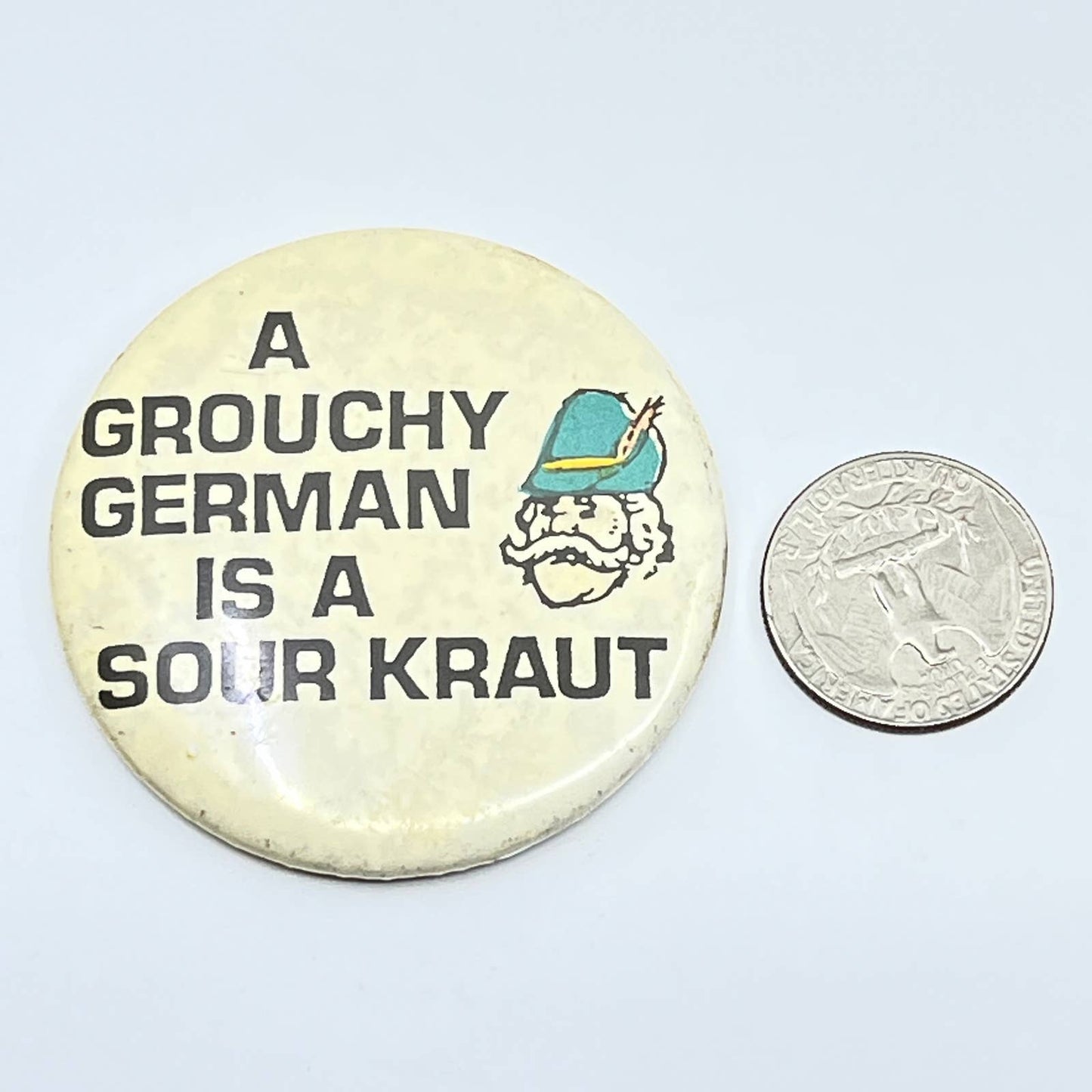 Vintage A Grouchy German is a Sour Kraut Refrigerator Magnet SD9