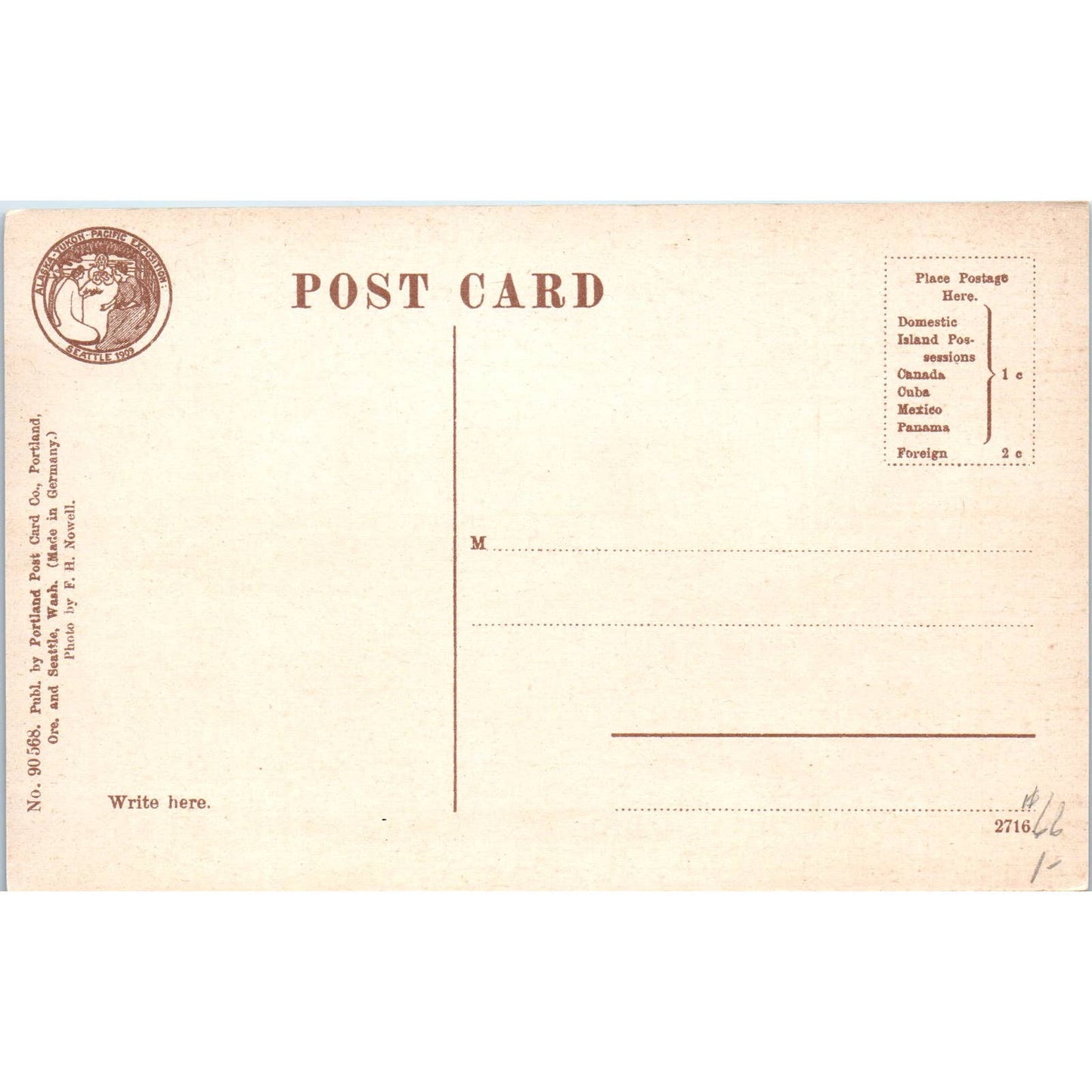 c1910 Russian Cemetery Unalaska Alaska Original Postcard TK1-29