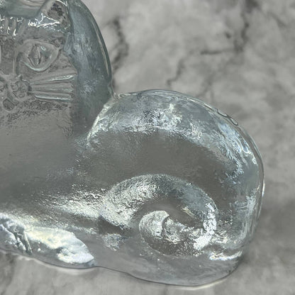 Lisa Larson 'Djur i Frihet', Crystal Cat Royal Krona Bookends Set of 2 TK1