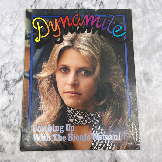 Vintage Dynamite Magazine Bionic Woman Lindsay Wagner 1976 Issue 27 TJ4