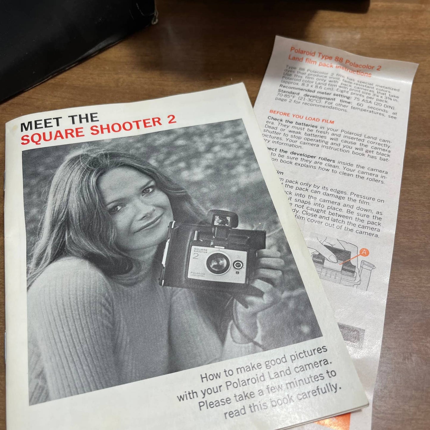 Polaroid Square Shooter 2 Land Camera Instant Camera w/ Box, Manual & Insert TH1