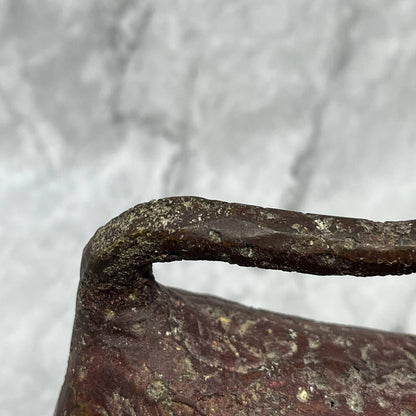 Antique Bronze West African Tribal Benin Leopard Statue Nigeria 7x8.5” TD8