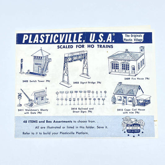 1950s Plasticville USA Ho Trains Accessory Model Railroad Leaflet AC1