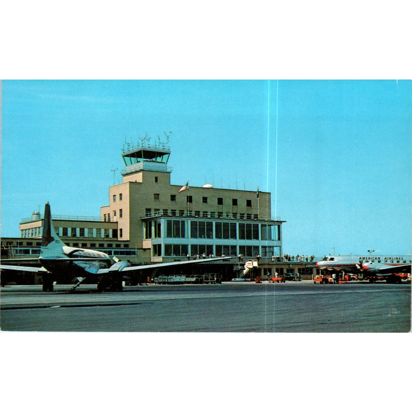 Bradley Field International Airport Windsor Locks CT Original Postcard TK1-P13
